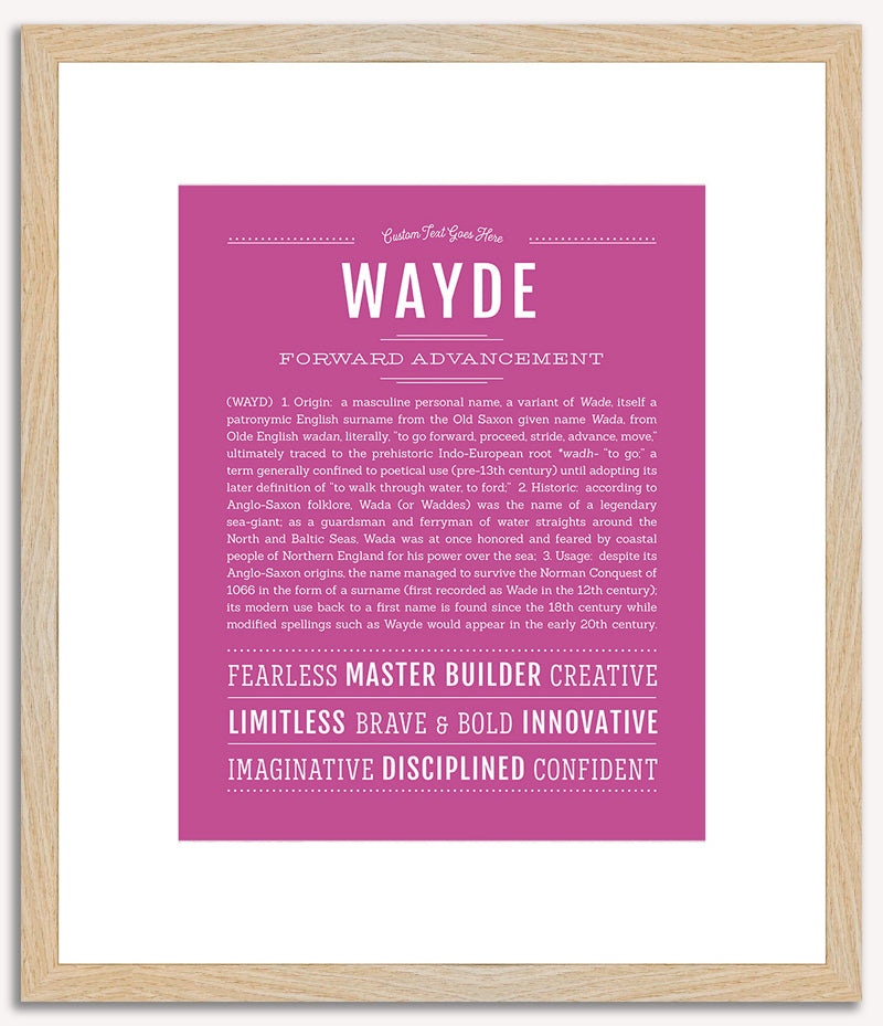 Wayde | Name Art Print