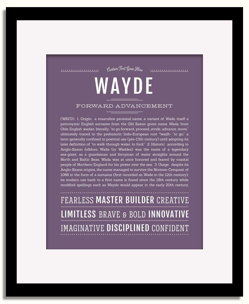 Frame Options | Deep Purple | Black Frame, Matted