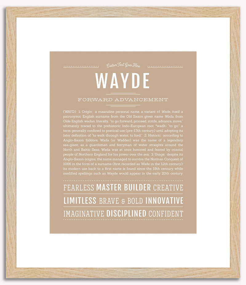 Wayde | Name Art Print