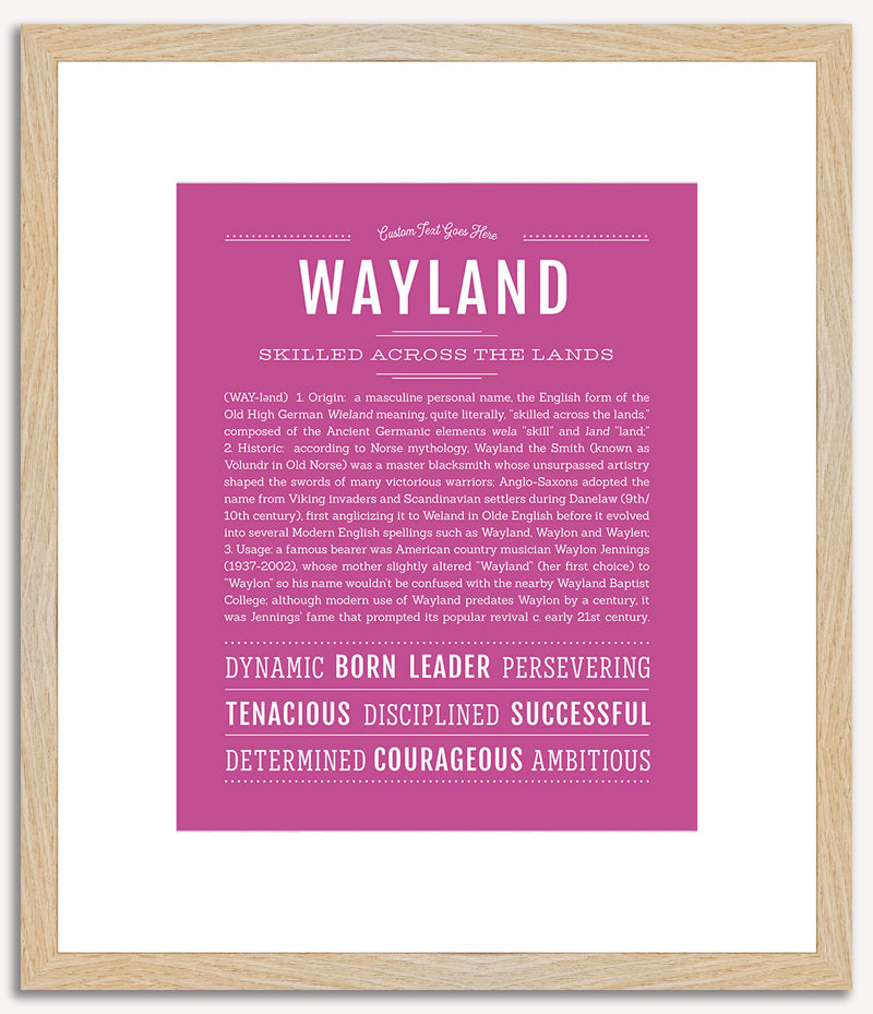 Wayland | Name Art Print