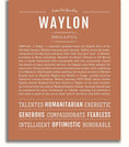 Waylon In Cursive Waylon Personalized Name Meaning Art Prints – Name Stories