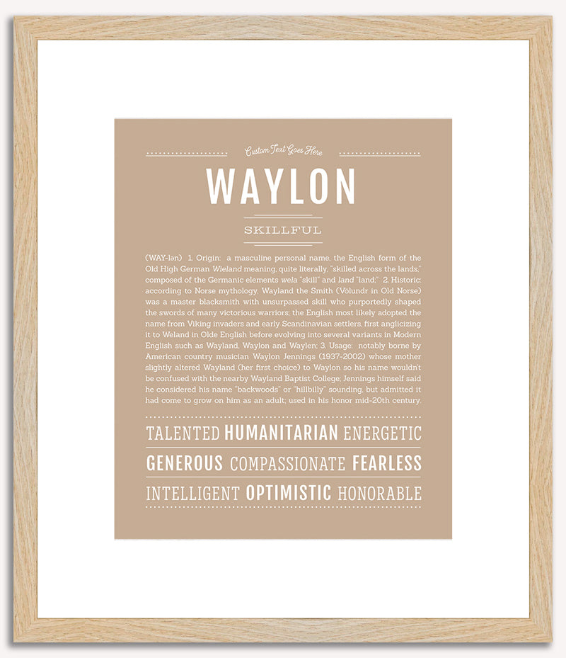 Waylon | Name Art Print