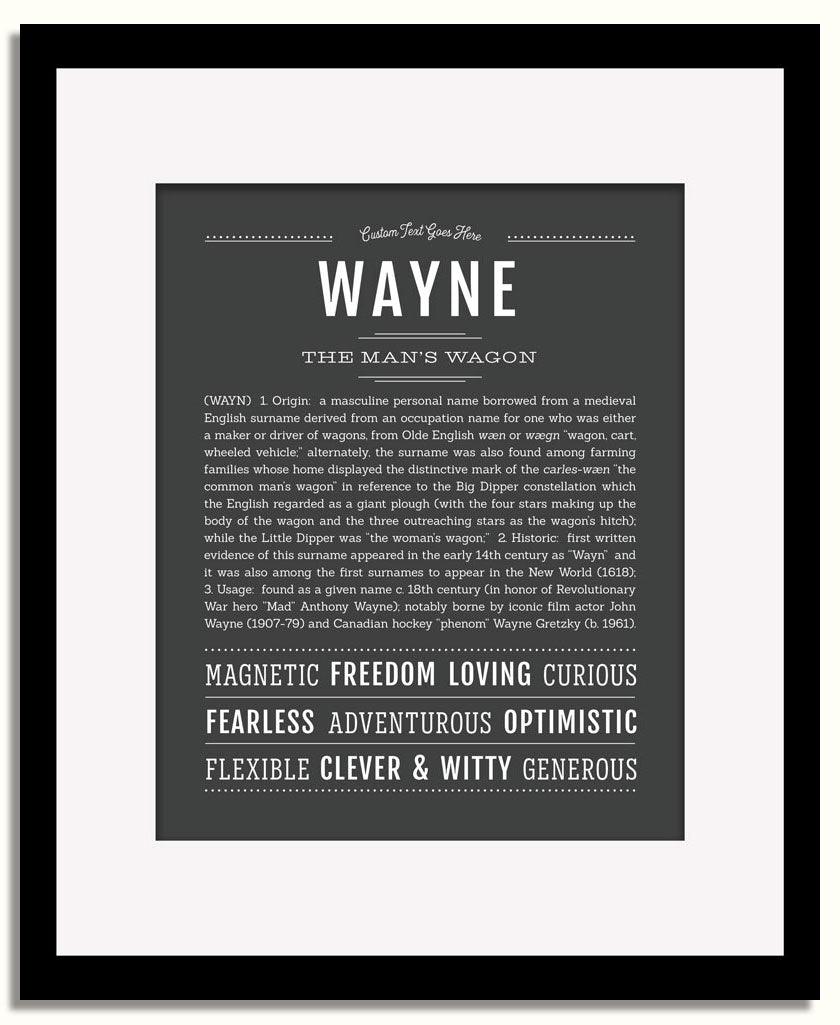 Frame Options | Charcoal Gray | Black Frame, Matted