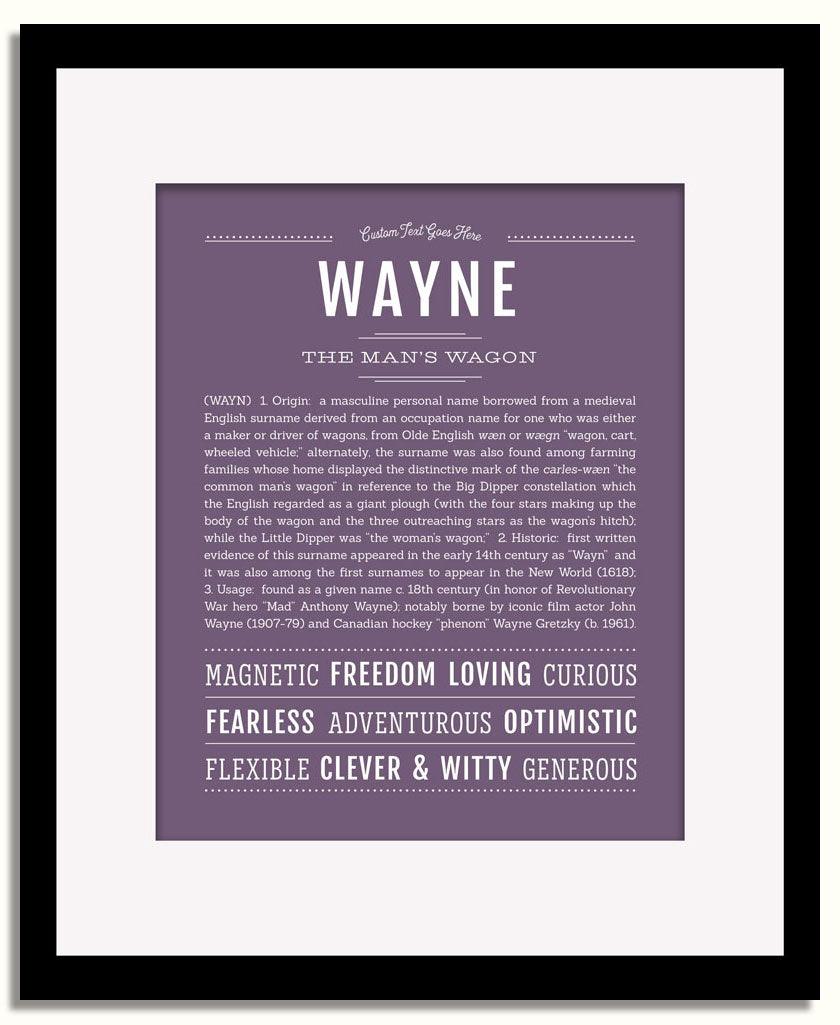 Frame Options | Deep Purple | Black Frame, Matted