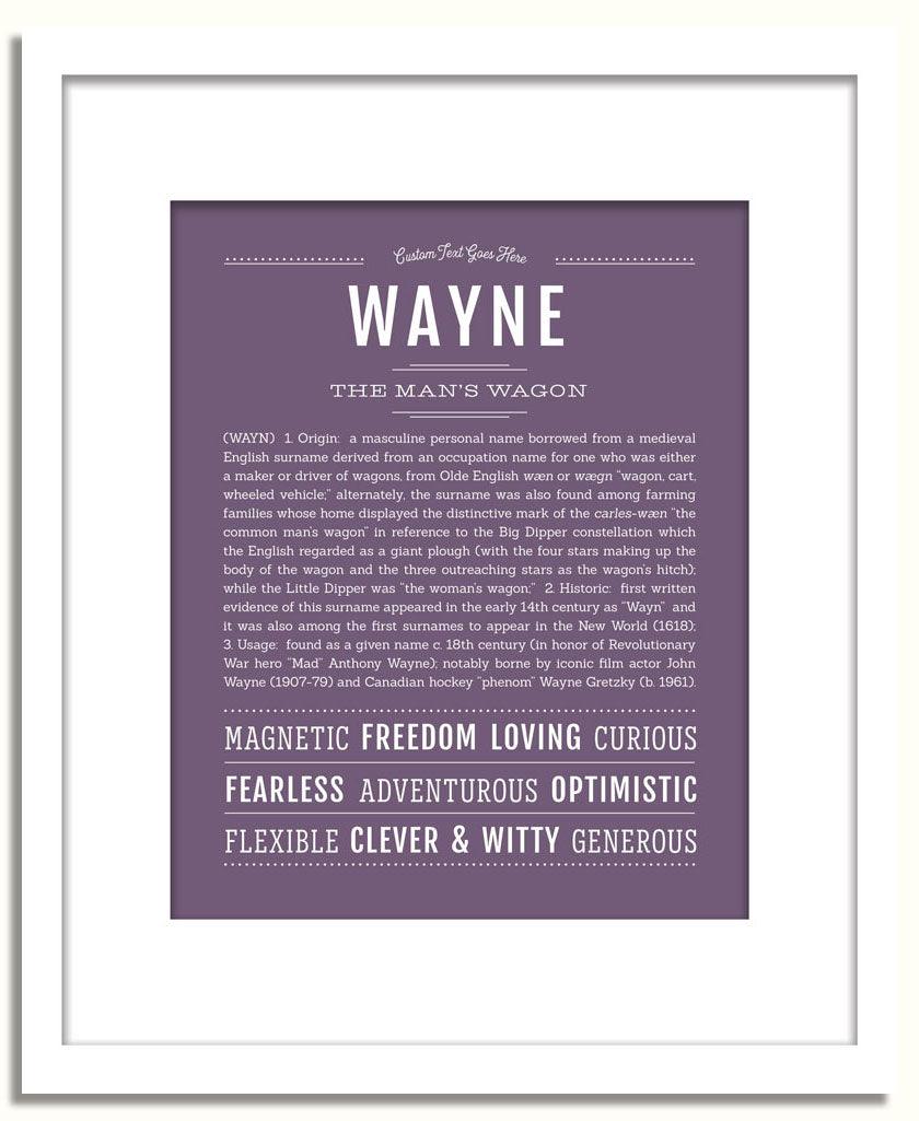 Frame Options | Deep Purple | White Frame, Matted