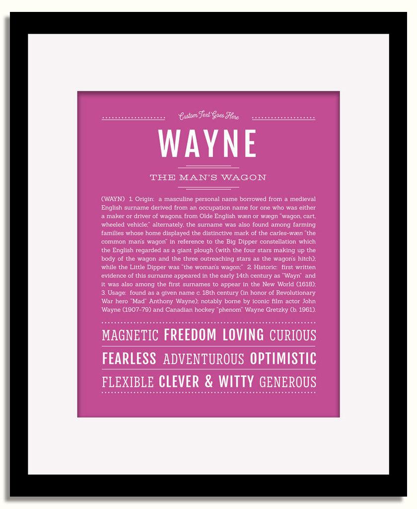 Frame Options | Dark Pink | Black Frame, Matted