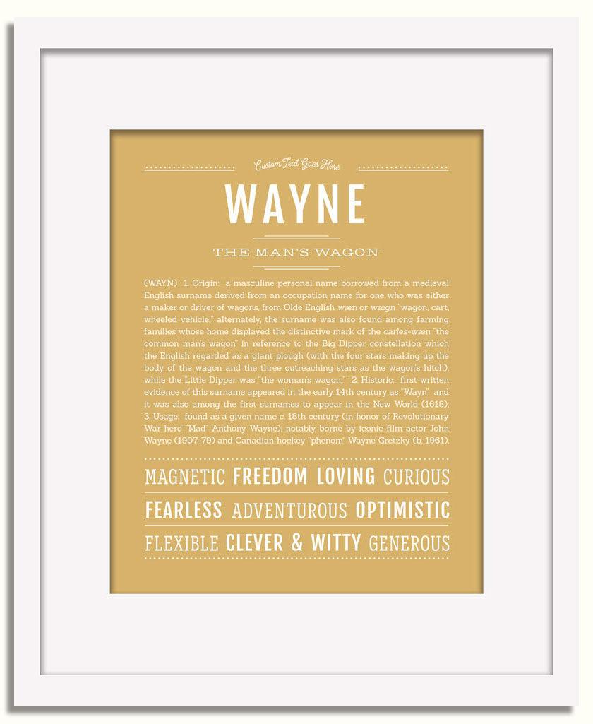 Frame Options | Matte Gold | White Frame, Matted