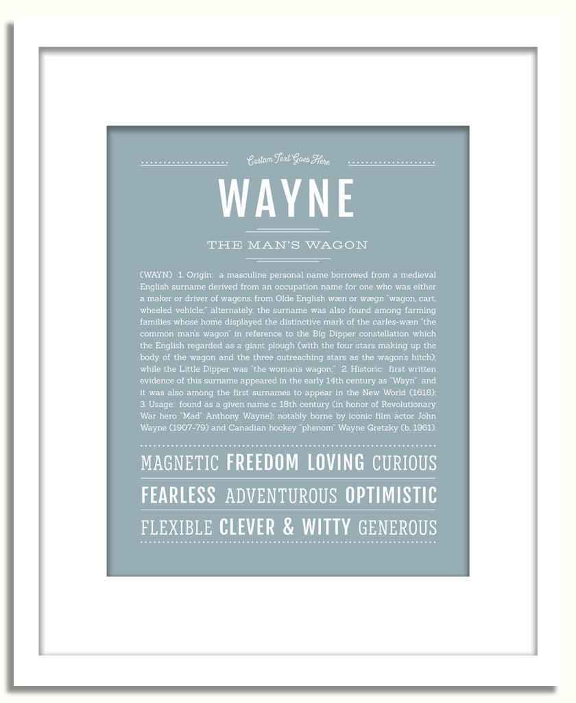 Frame Options | Powder Blue | White Frame, Matted