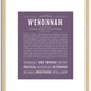 Wenonnah | Name Art Print