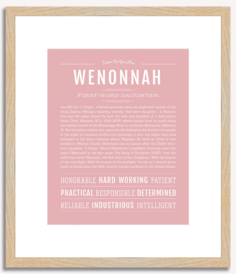 Wenonnah | Name Art Print