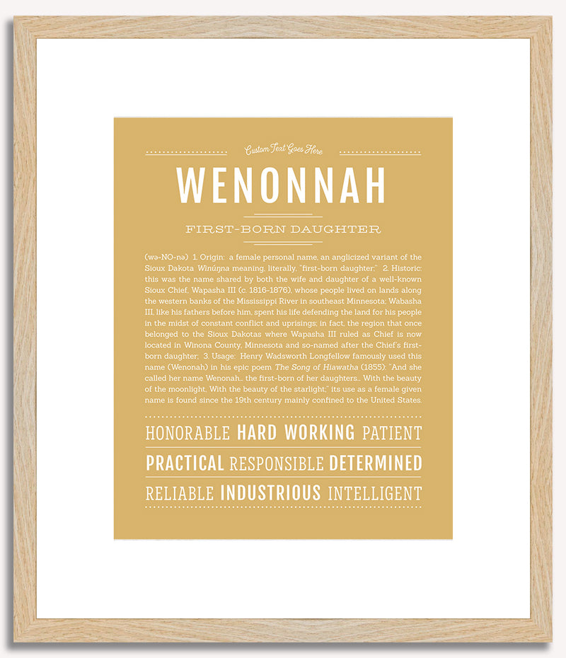 Wenonnah | Name Art Print