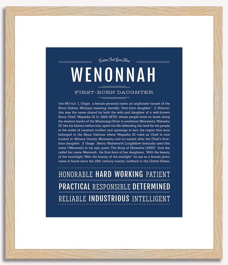 Wenonnah | Name Art Print