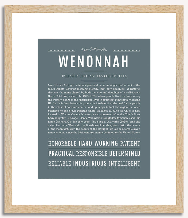 Wenonnah | Name Art Print