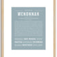 Wenonnah | Name Art Print