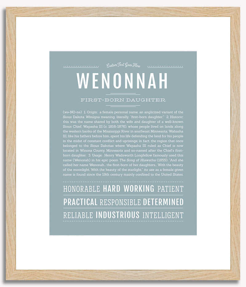 Wenonnah | Name Art Print