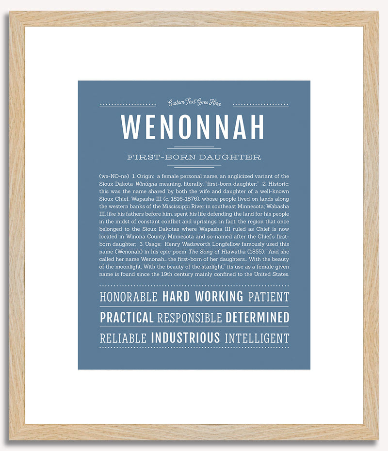 Wenonnah | Name Art Print