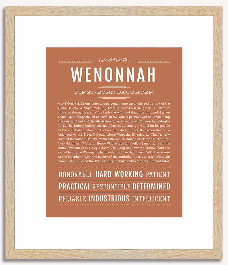 Wenonnah | Name Art Print