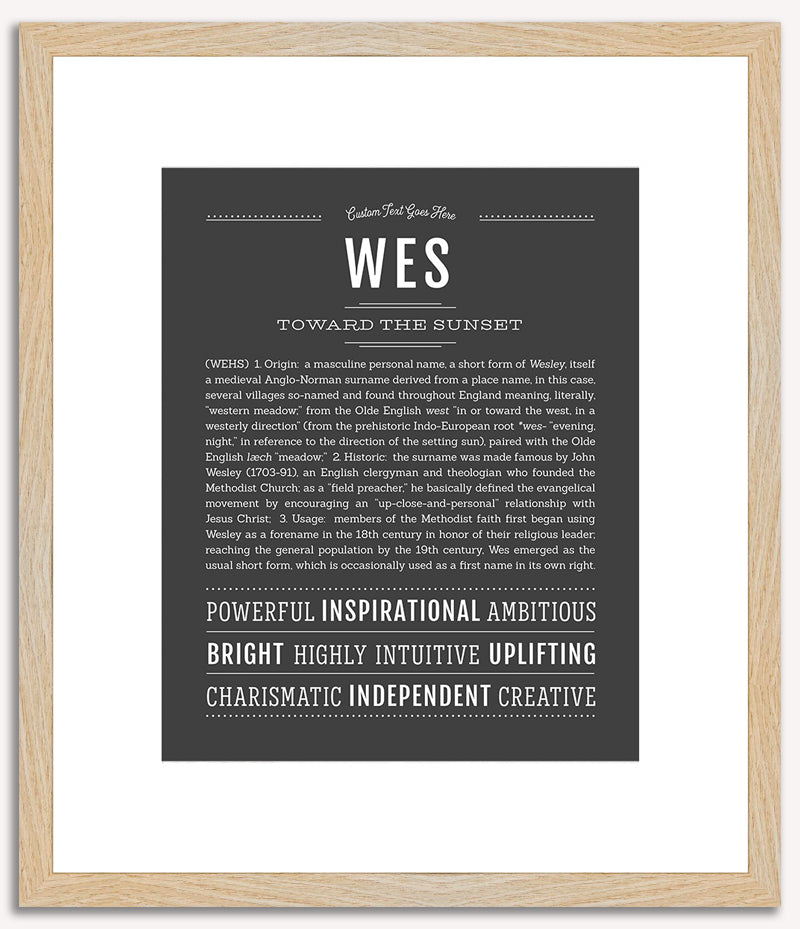 Wes | Name Art Print