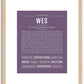 Wes | Name Art Print