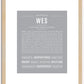 Wes | Name Art Print