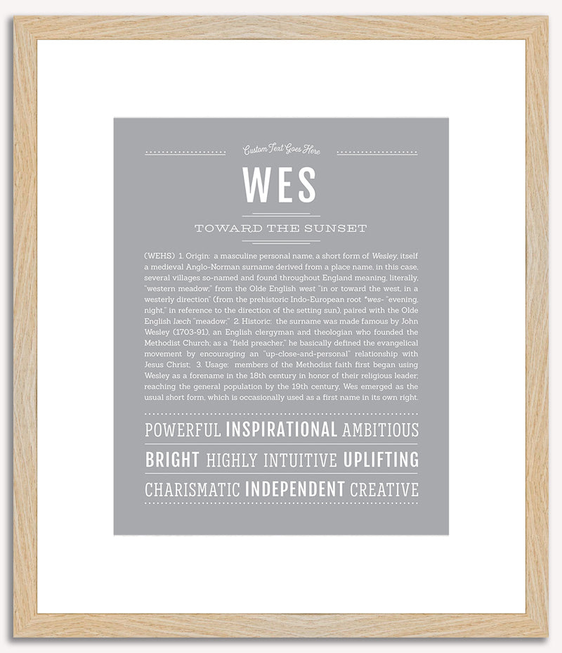 Wes | Name Art Print