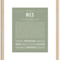 Wes | Name Art Print