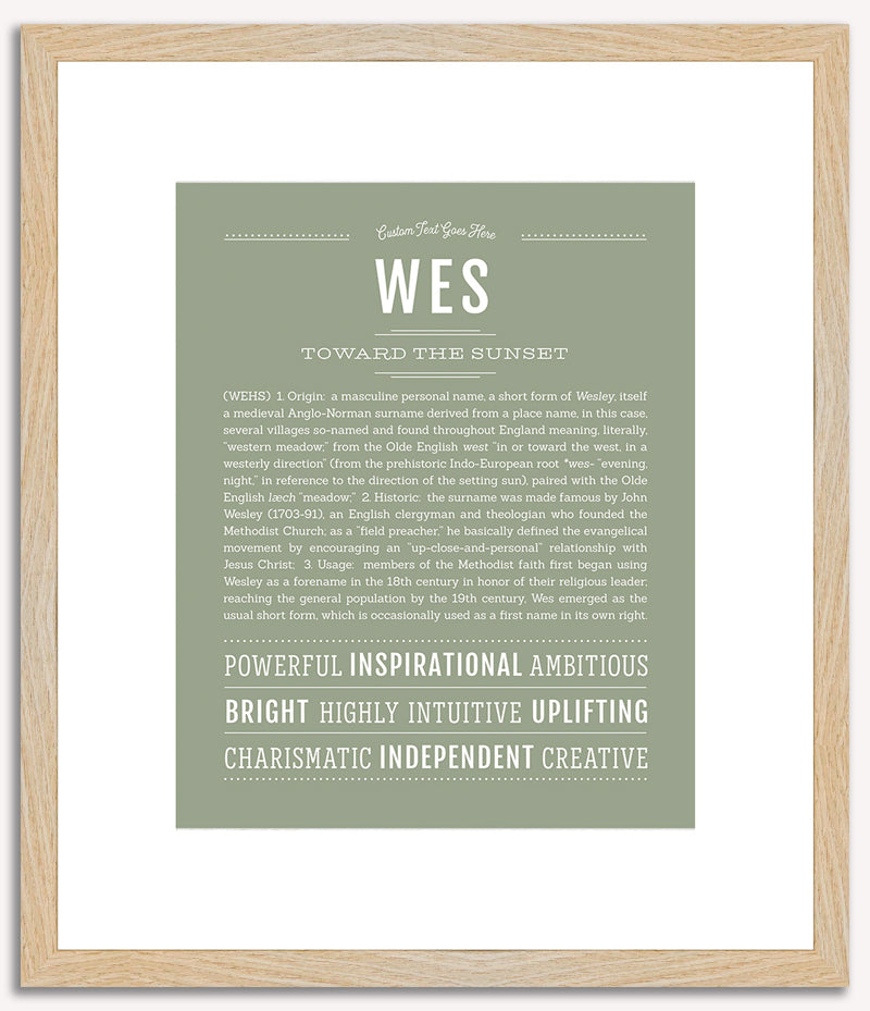 Wes | Name Art Print