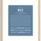 Wes | Name Art Print