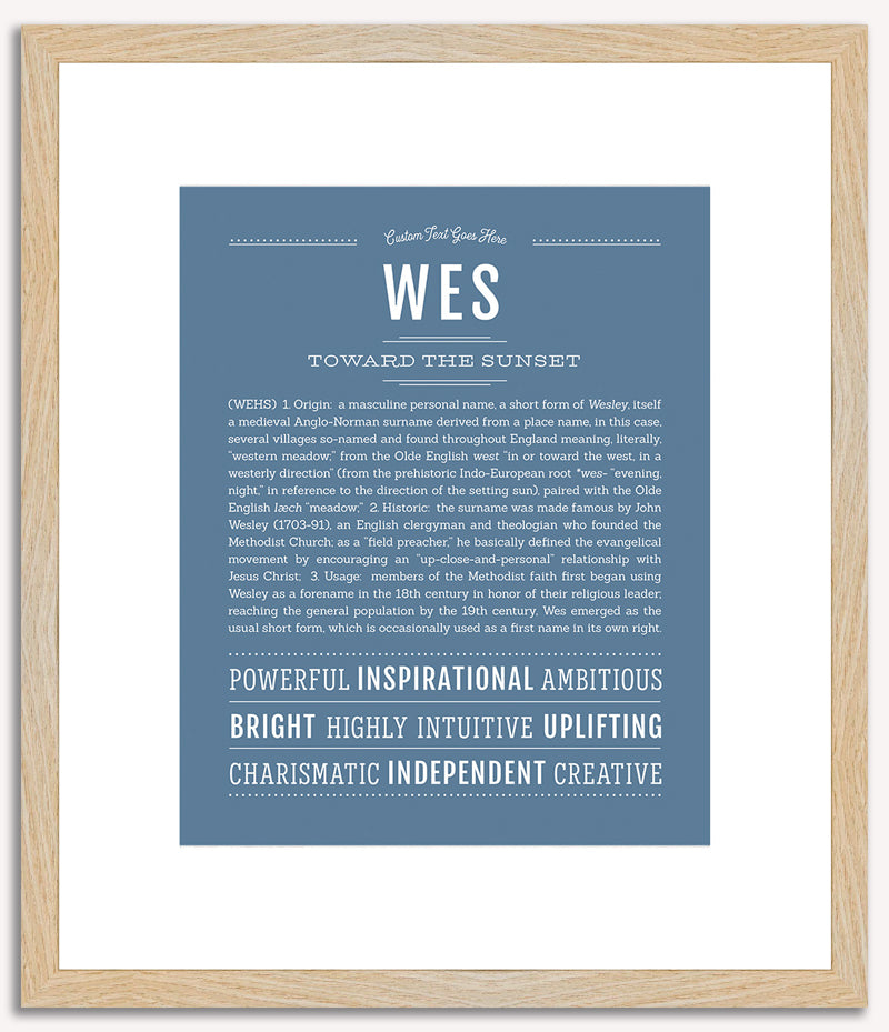 Wes | Name Art Print