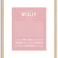 Wesley | Name Art Print