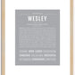 Wesley | Name Art Print