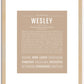 Wesley | Name Art Print