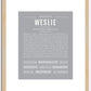 Weslie | Name Art Print