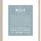 Weslie | Name Art Print