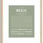 Weslie | Name Art Print