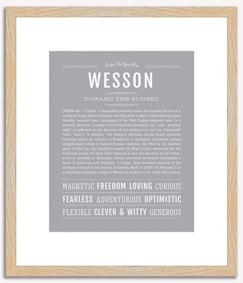 Wesson | Name Art Print