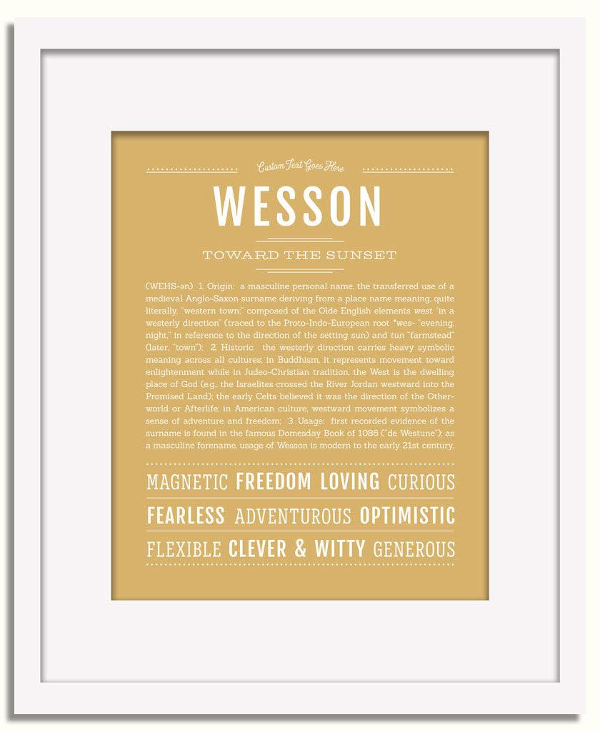 Frame Options | Matte Gold | White Frame, Matted