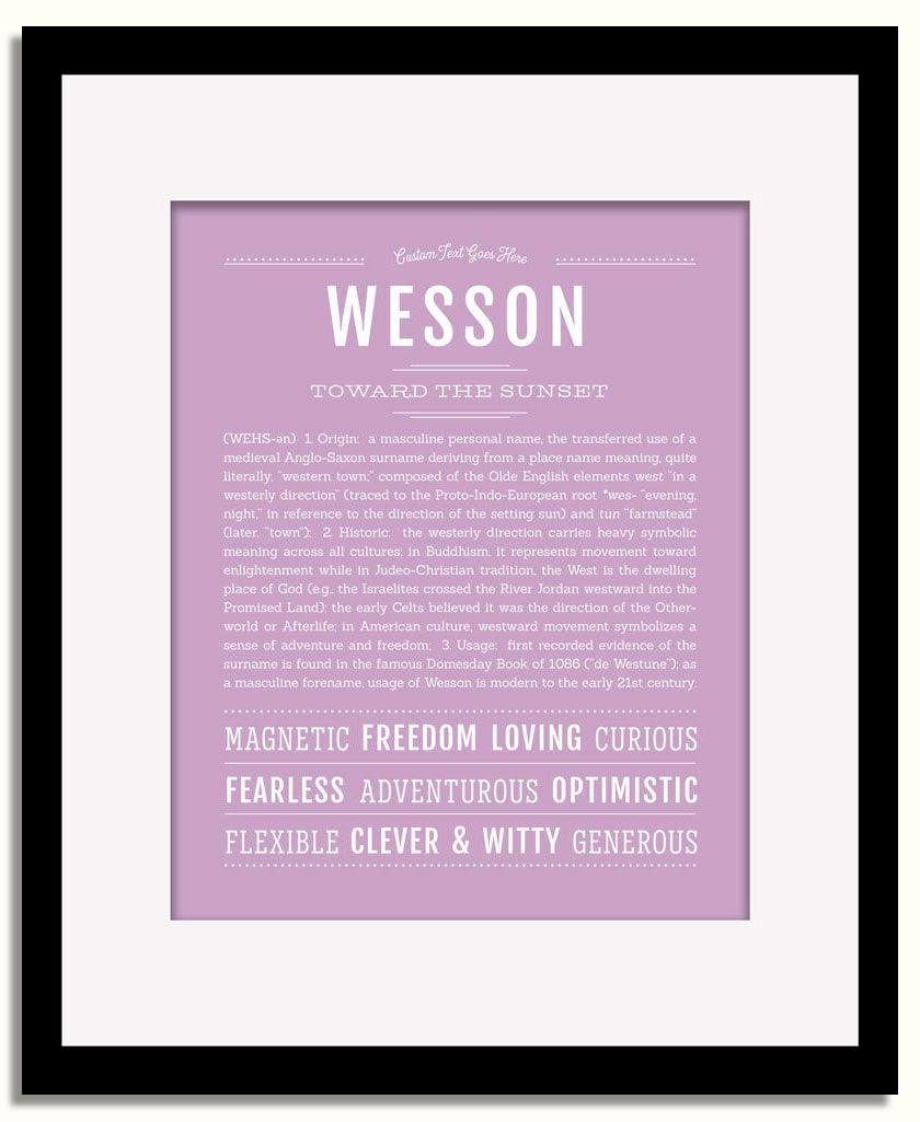 Frame Options | Lilac | Black Frame, Matted