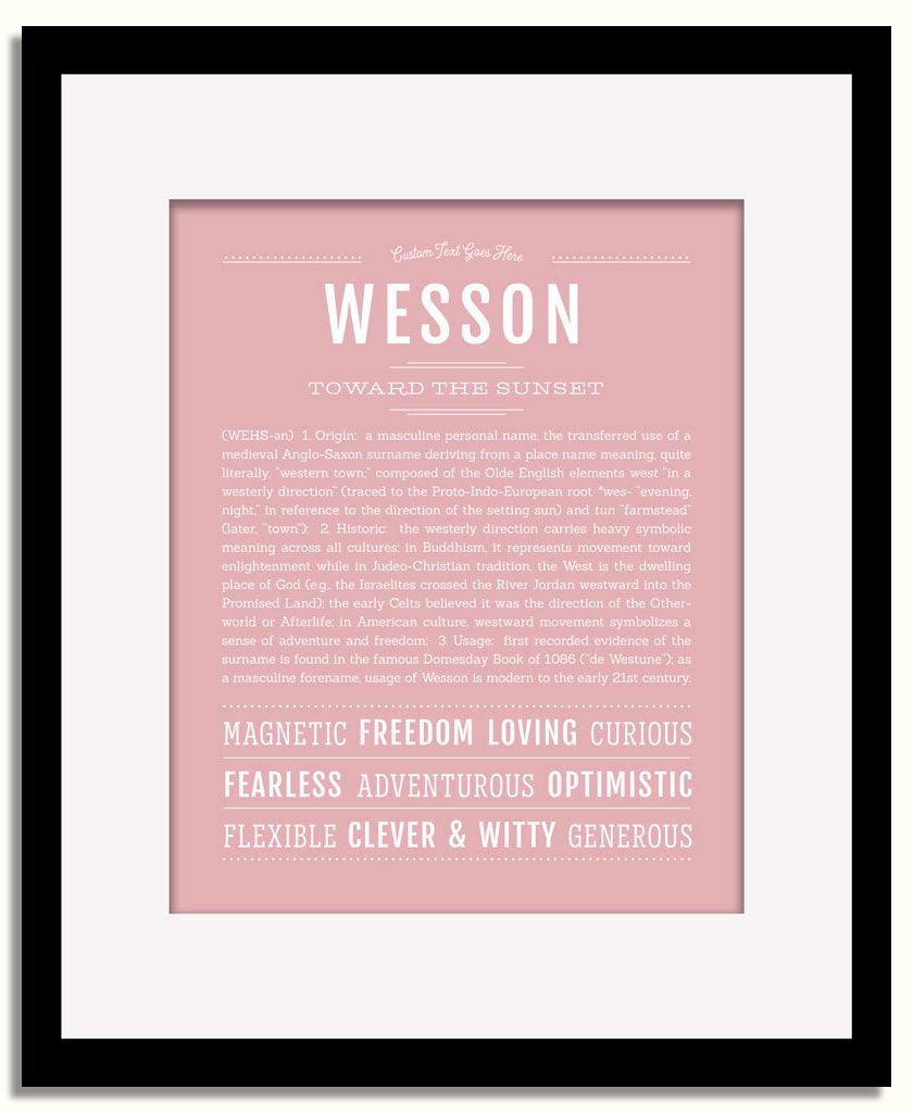 Frame Options | Dusty Rose | Black Frame, Matted