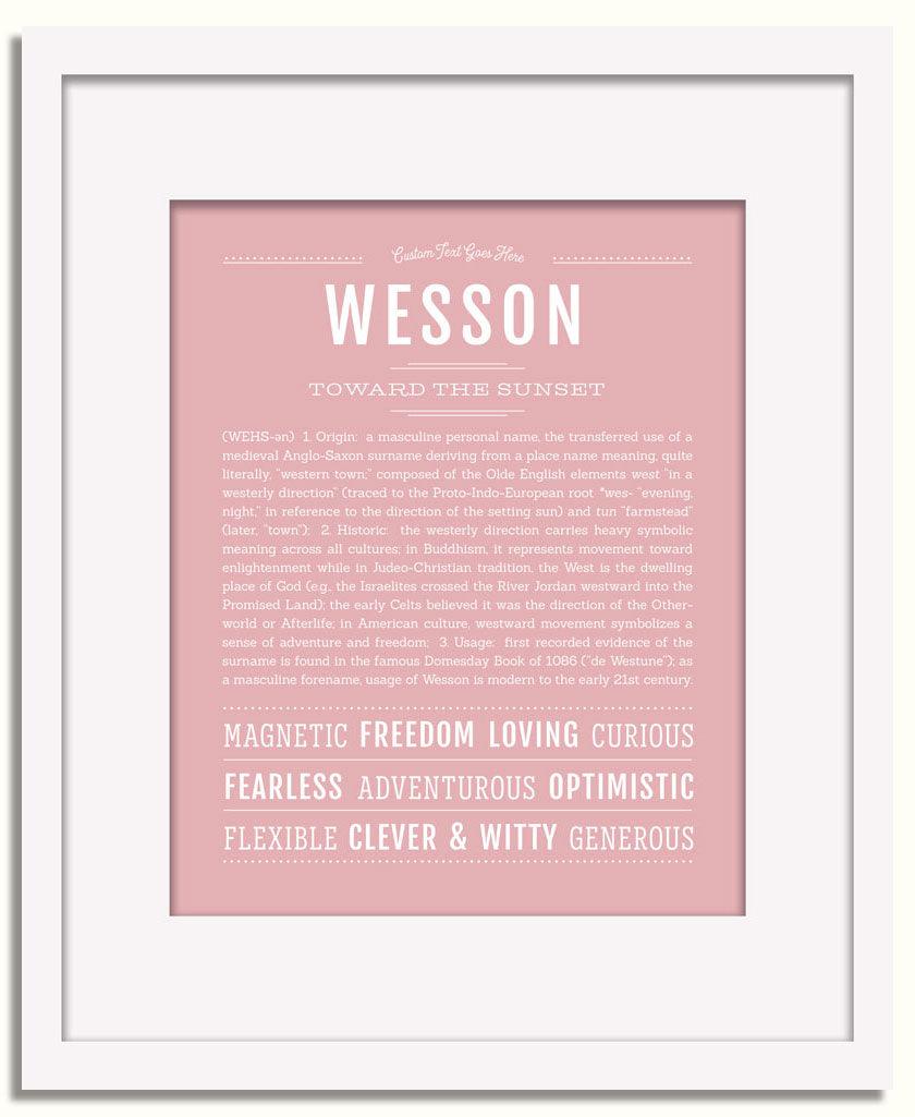 Frame Options | Dusty Rose | White Frame, Matted