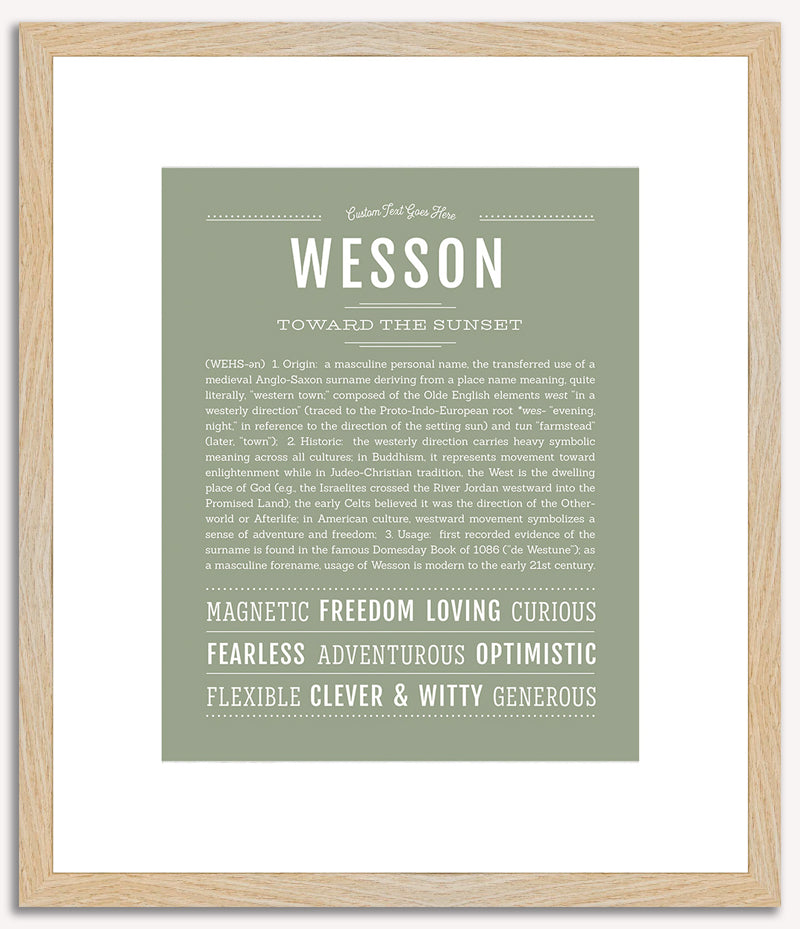 Wesson | Name Art Print