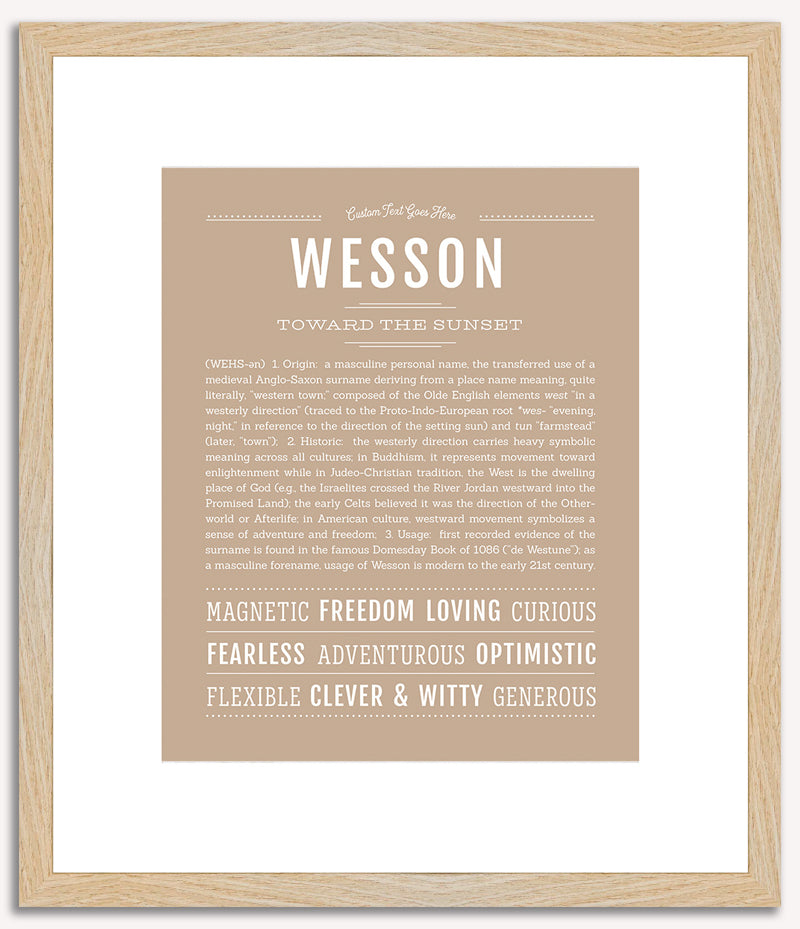 Wesson | Name Art Print