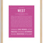 West | Name Art Print