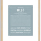 West | Name Art Print