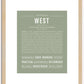 West | Name Art Print