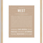 West | Name Art Print