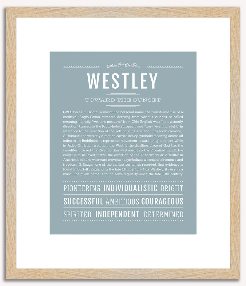 Westley | Name Art Print