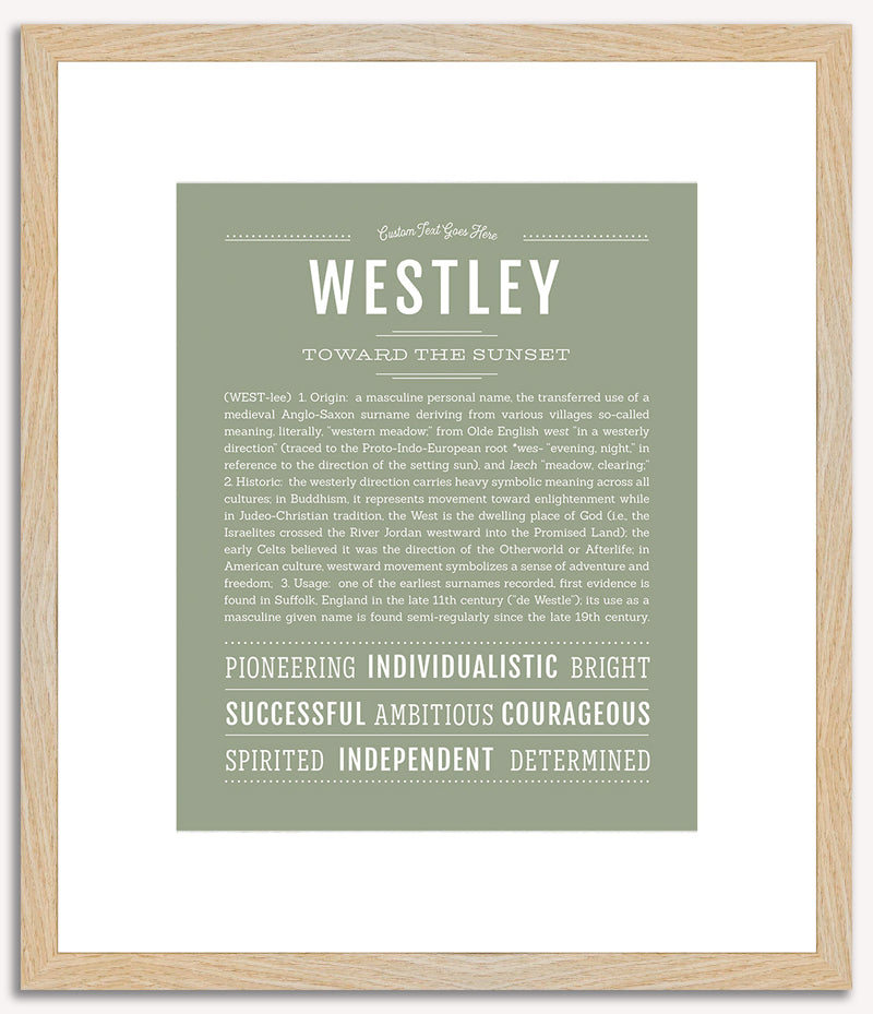 Westley | Name Art Print