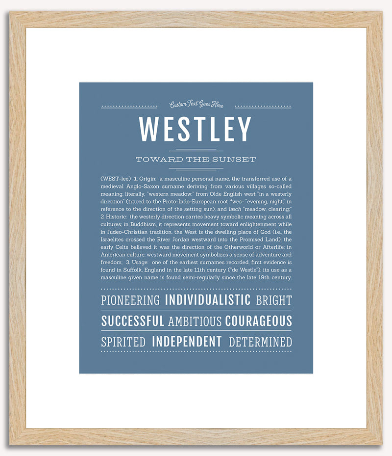 Westley | Name Art Print