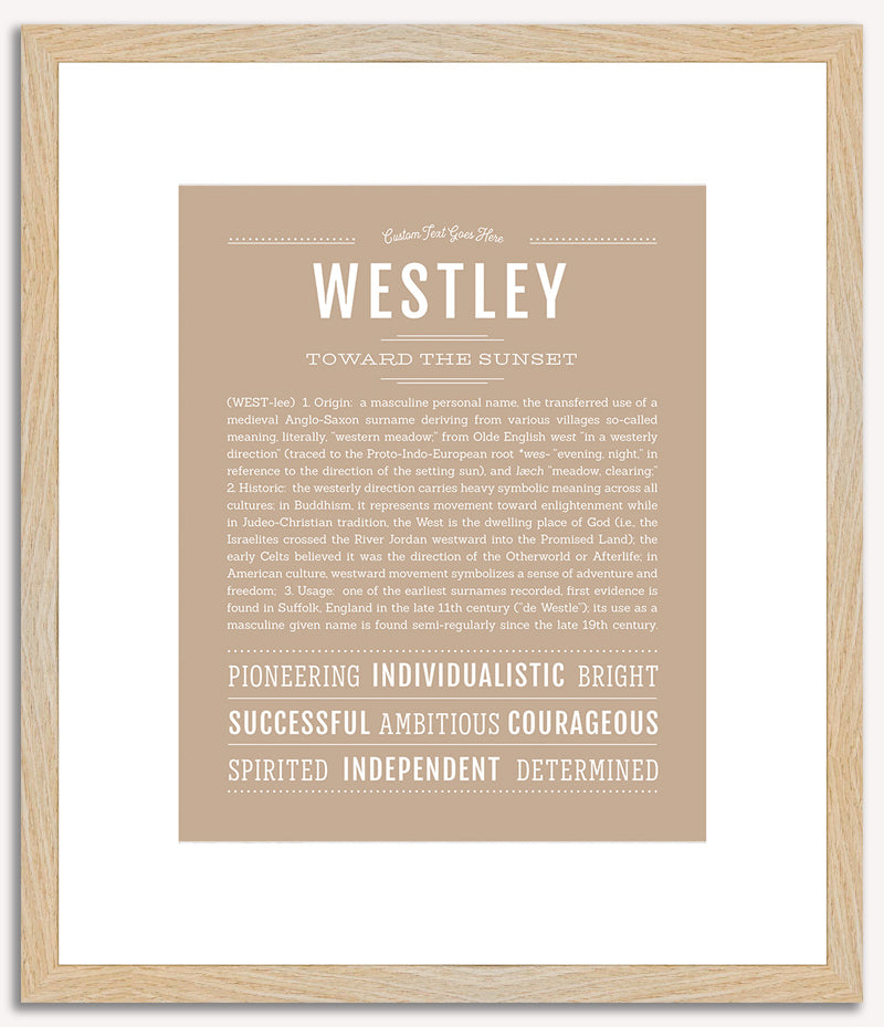 Westley | Name Art Print